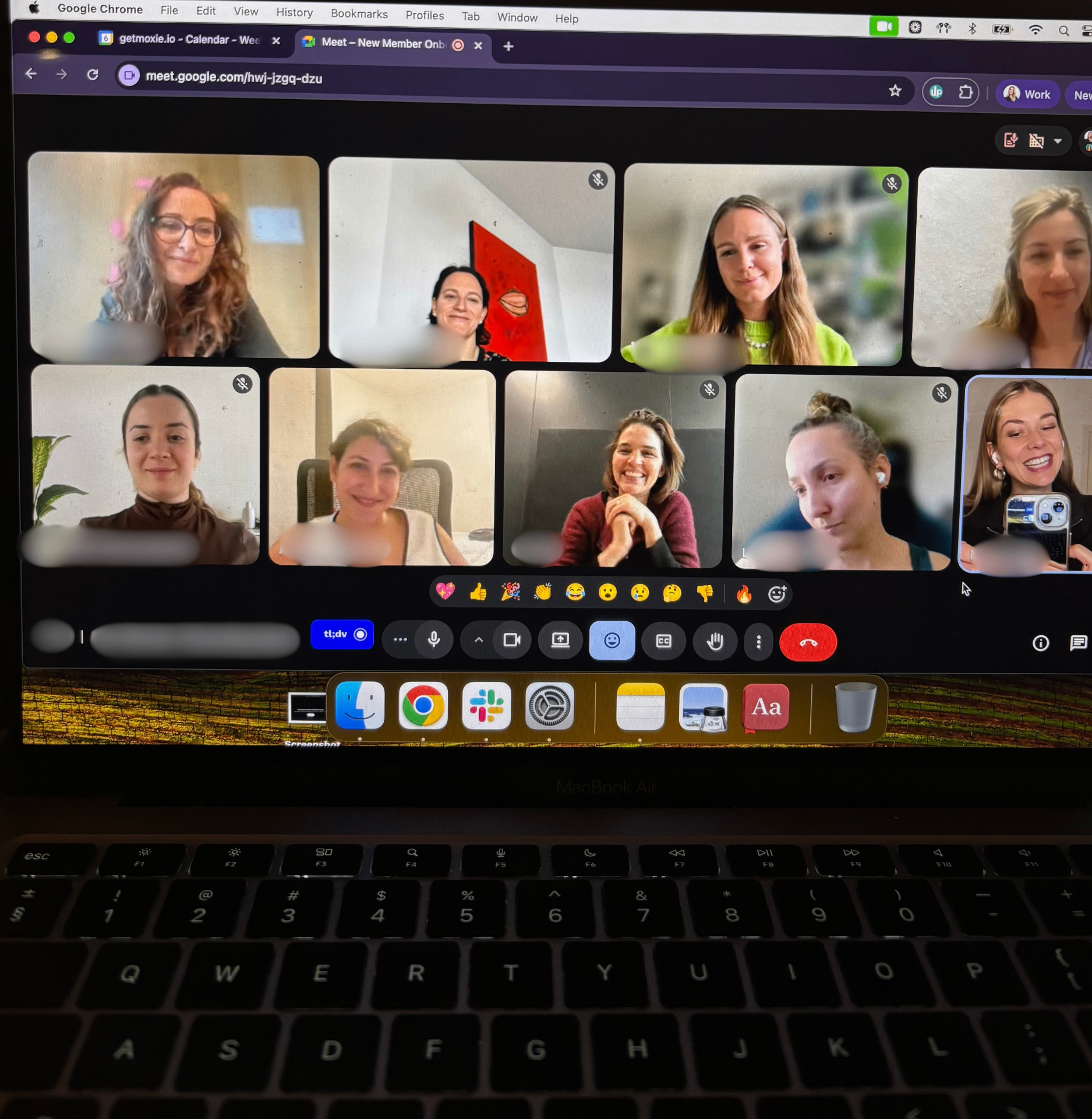 live session screen